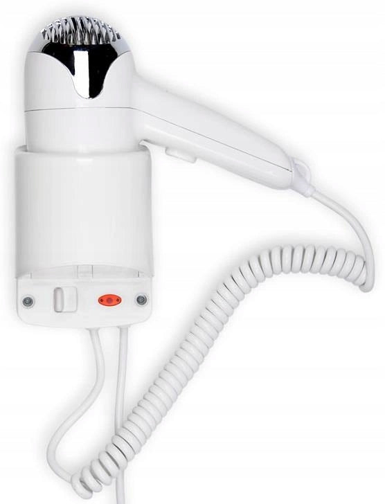 Hotel Hair Dryer 1400W Wall Mounted with Handle White Warmtec P3 Model P3-1400W-B
