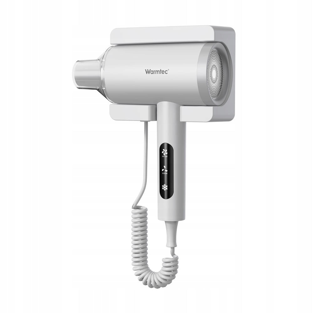 Hotel Hair Dryer Strong Hub Holder 1875W S188 Warmtec Dominant color white