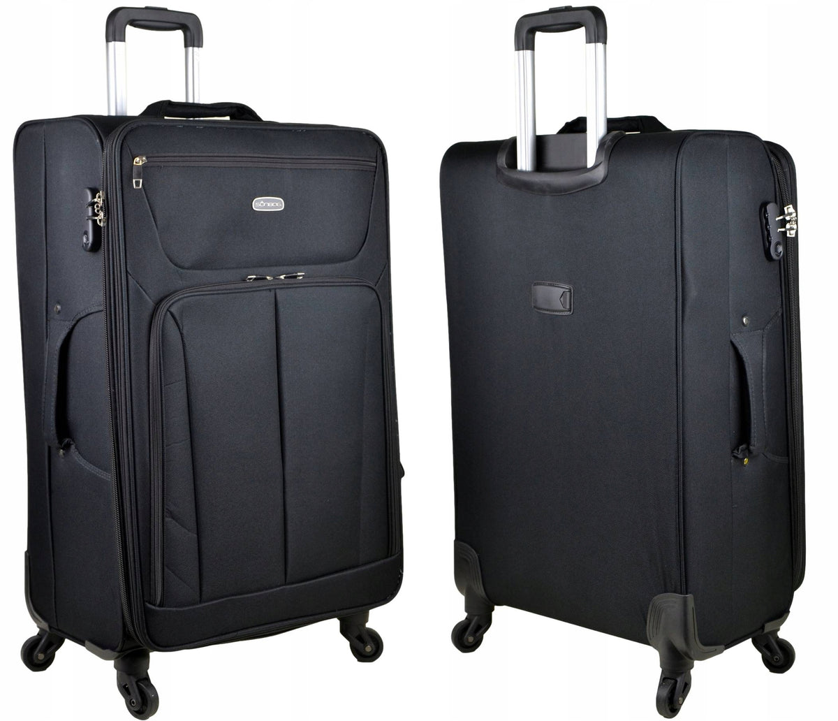 Huge material suitcase on wheels TravelMaster 88 cm - 130 liters