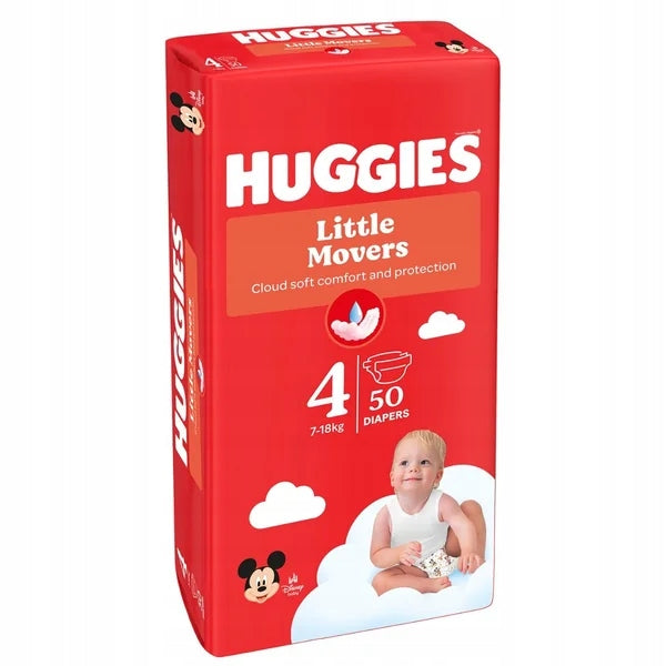 Huggies Little Movers, size 4 (7-18 kg), 50