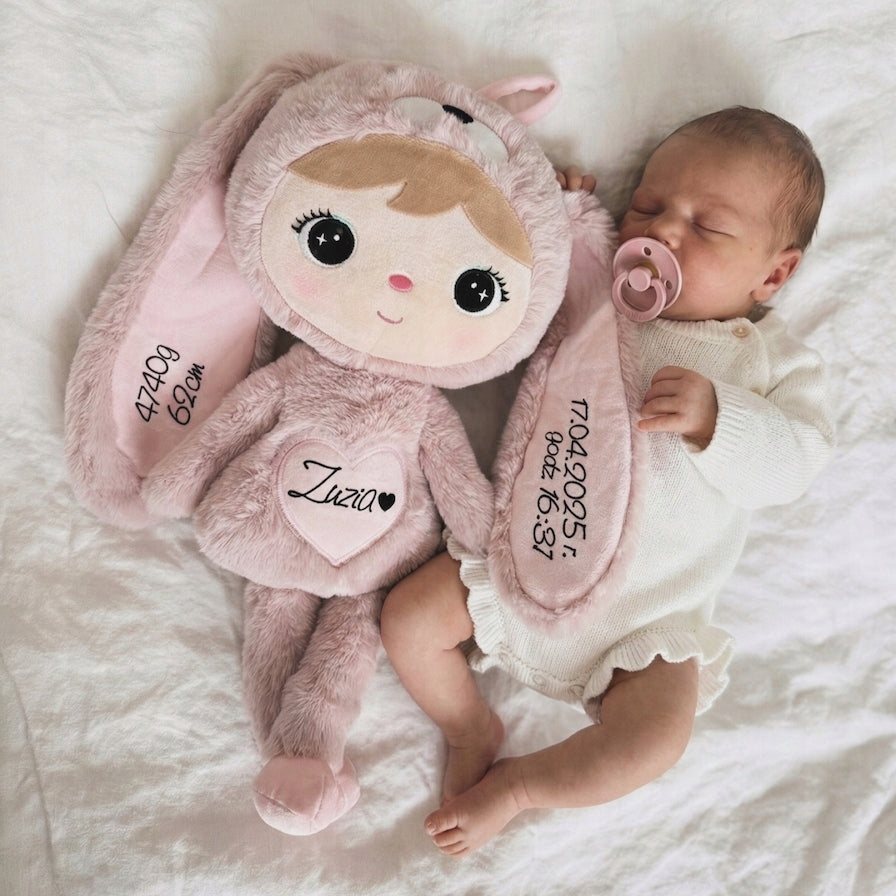 Hugging doll Metoo bunny with name
