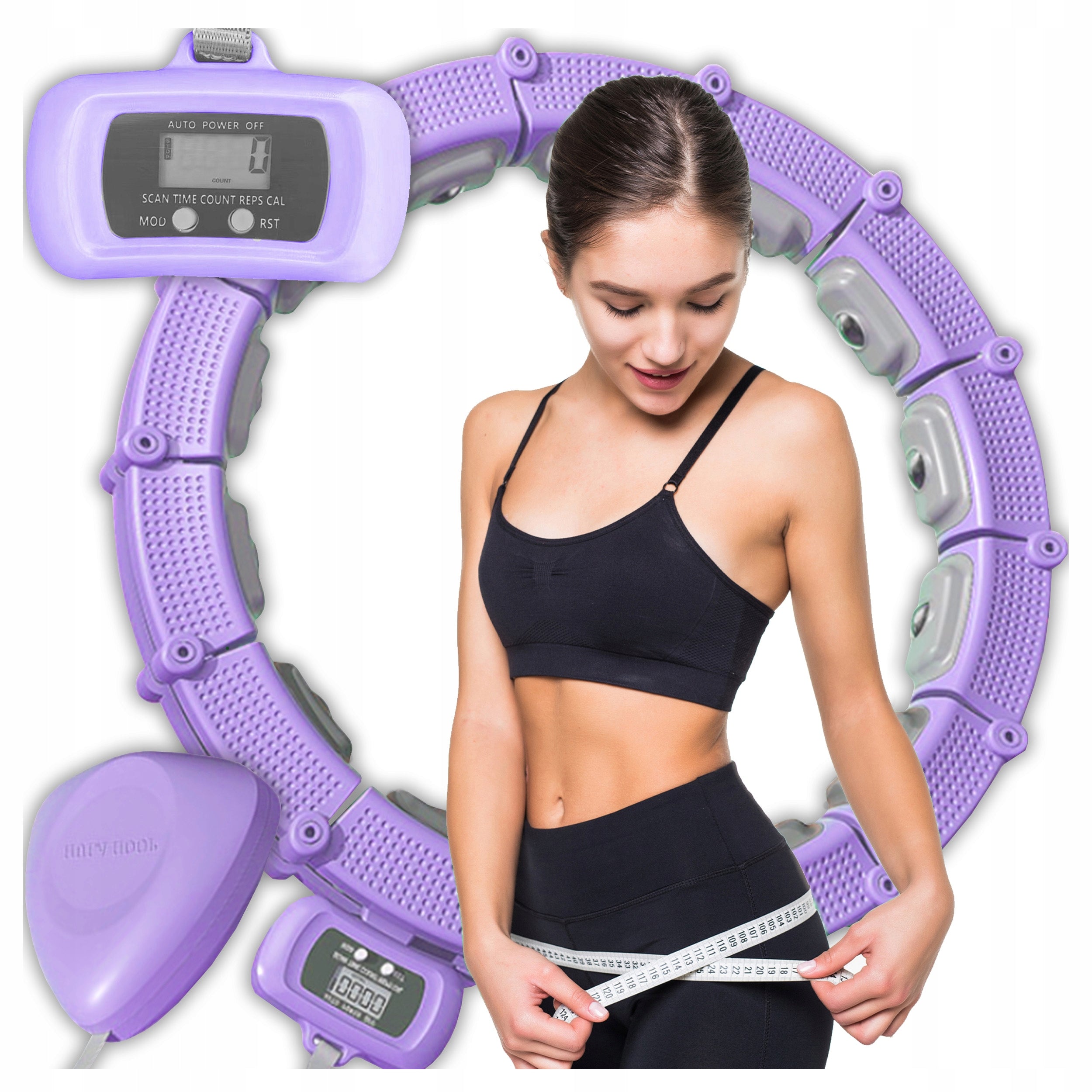 Hula Hoop Slimming with Protrusions and Load Smart Massage Waist Fitness