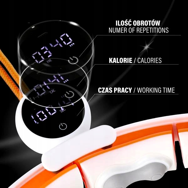 Hula Hop Exercise Set Belt + Hulahop Wheel with Fitness Protrusions HMS Diameter 43 cm