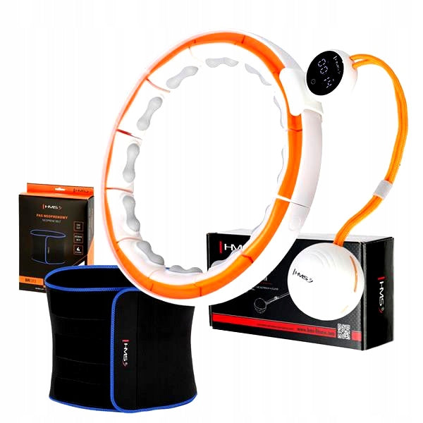 Hula Hop Exercise Set Belt + Hulahop Wheel with Fitness Protrusions HMS