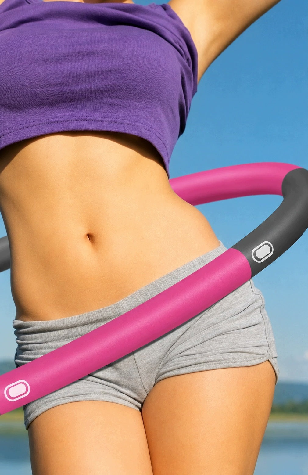 Hula Hop Fitness Dutison 1,2 Kg 88 Cm With Load Folding With Jump Rope Packaging status original