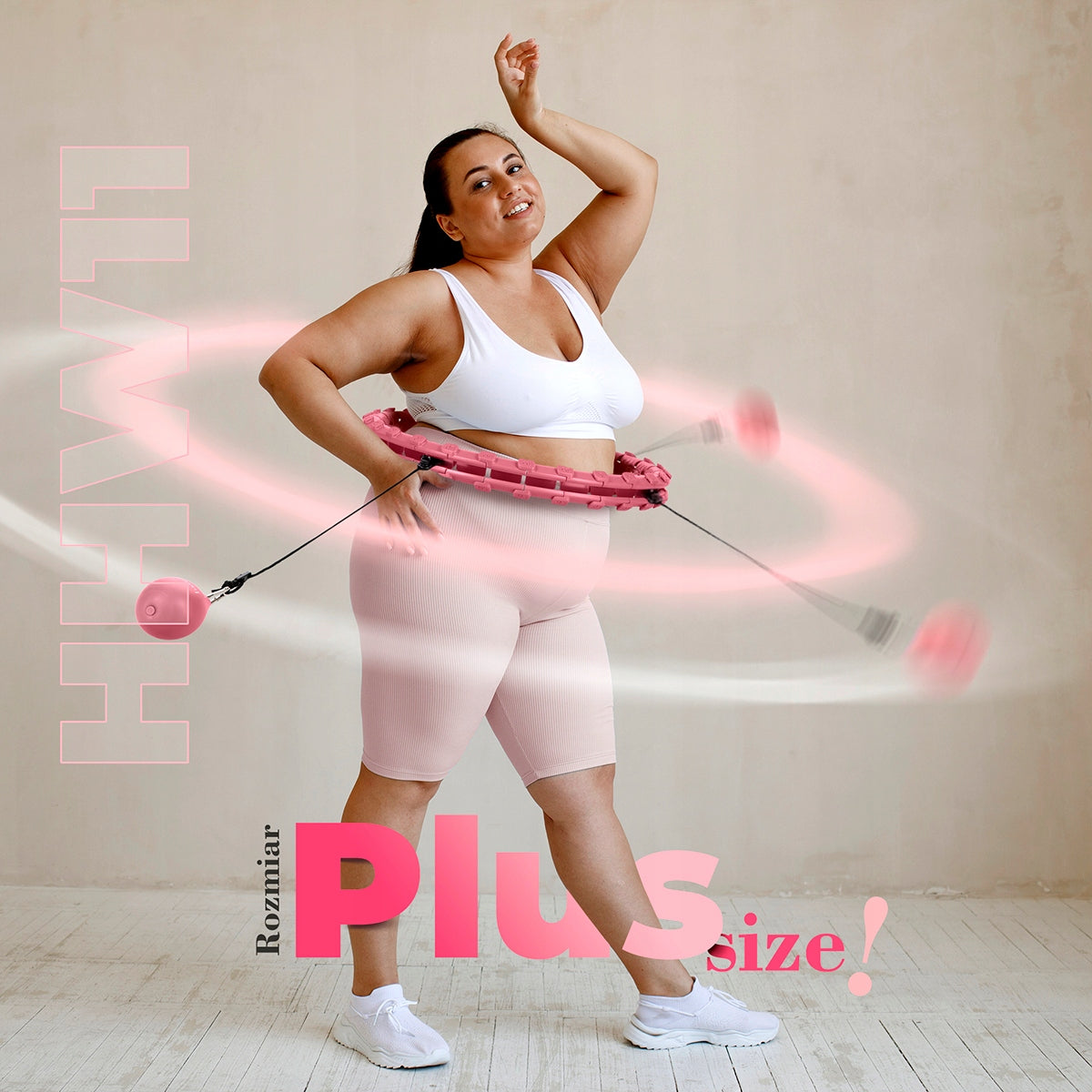 Hula Hop Magnetic Slimming Massaging With Load For Fitness Exercises Brand HMS