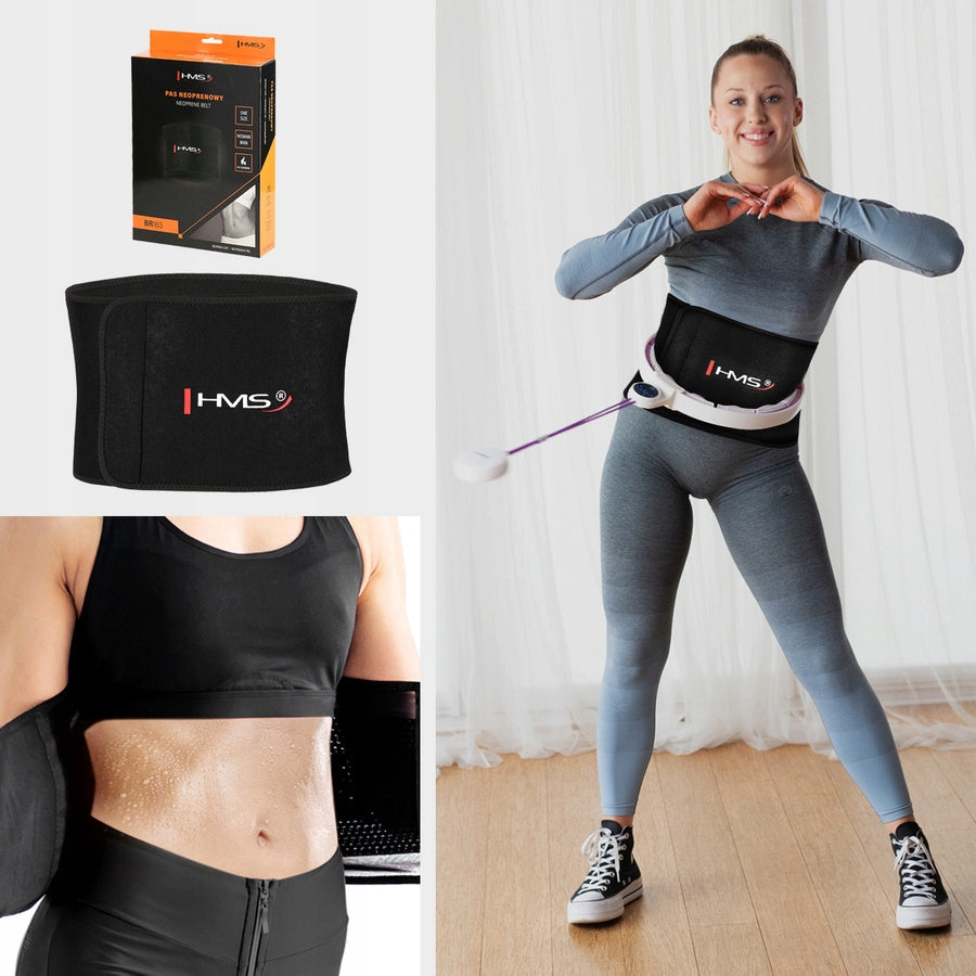 Hula Hop Magnetic Slimming With Protrusions and Weight + Belt HMS Color white