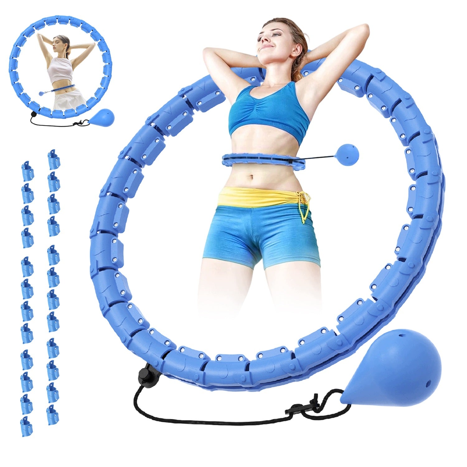 Hula Hop Slimming with Weight Ball Modular Doesn't Fall Home Packaging status original