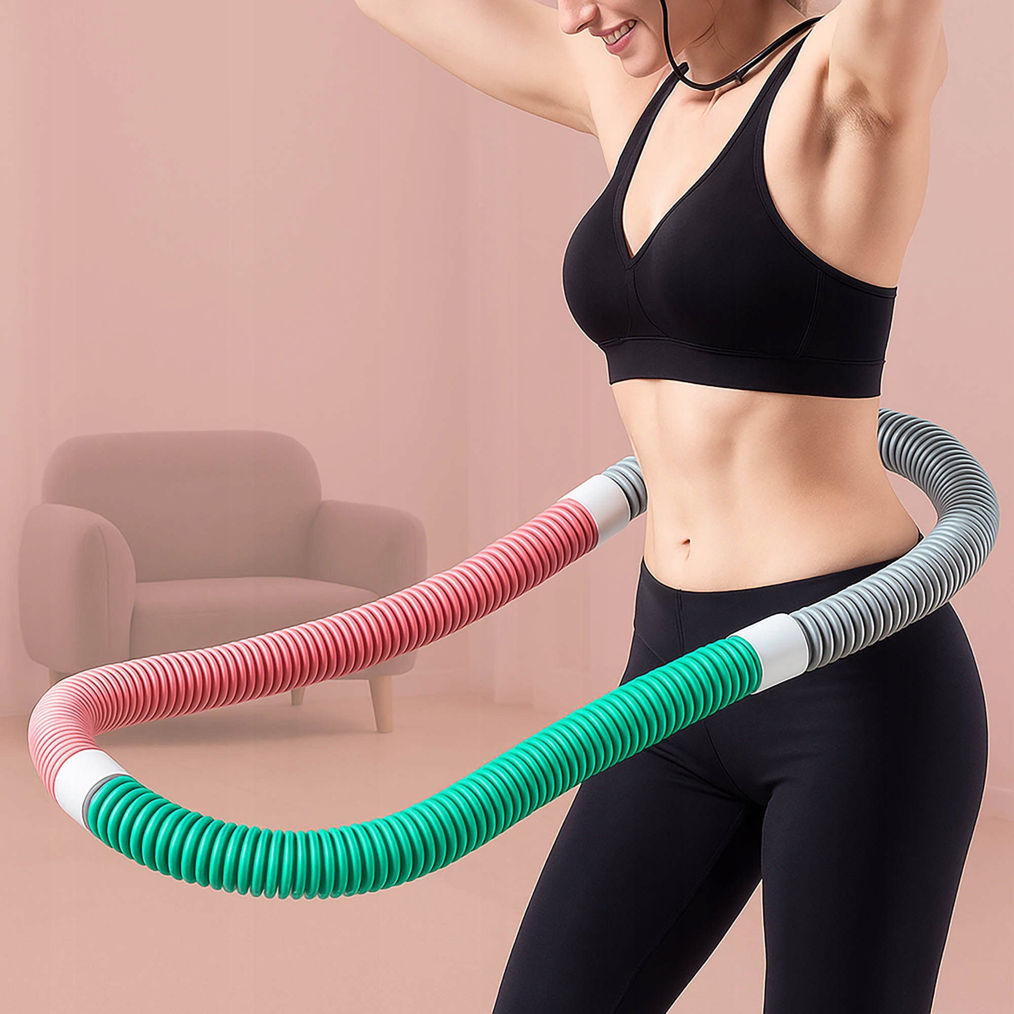 Hula Hop Weight Loss Folding Exercise Wheel Fitness Smart Manufacturer code Vitolog obręcz brzucha masażer dla dorosłych