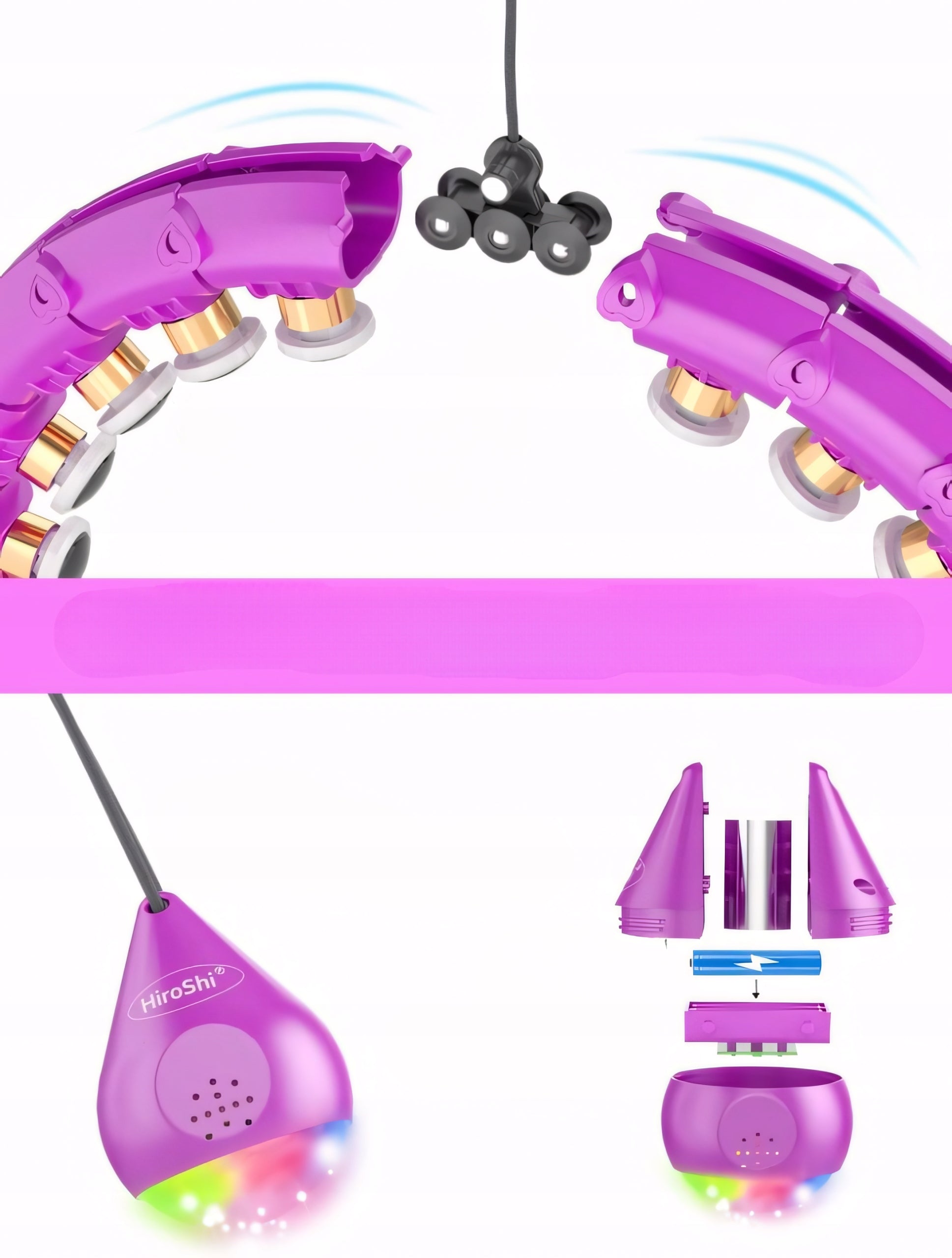 Hula Hop with Weight Loss Smart Massager Protrusions Counter Folding Brand no brand