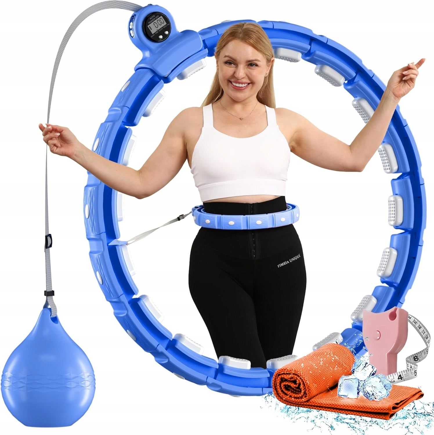 Hula hop hoop smart diameter 122 blue fitness for adults