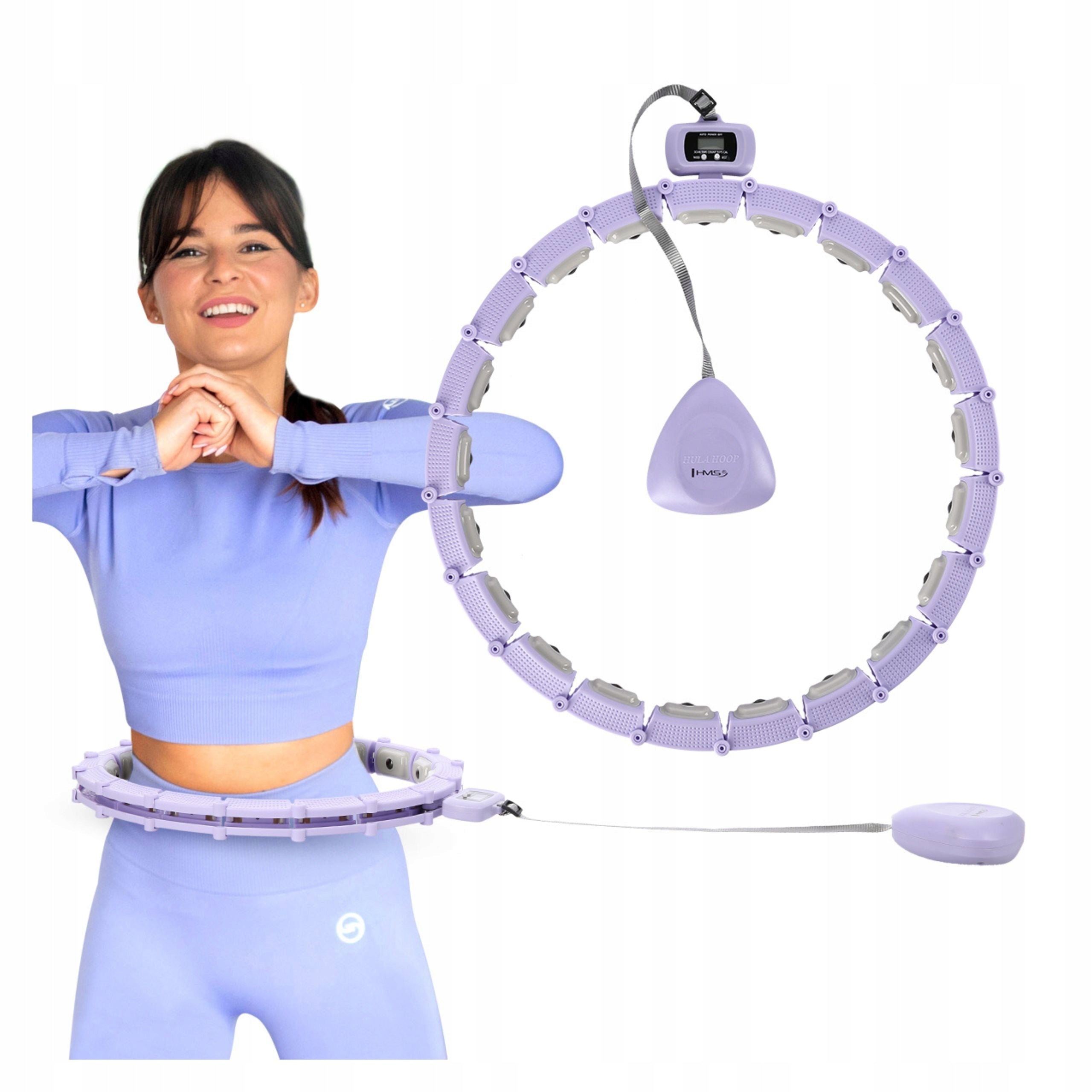 Hula hop magnetic slimming with projections and load HMS purple Color pink