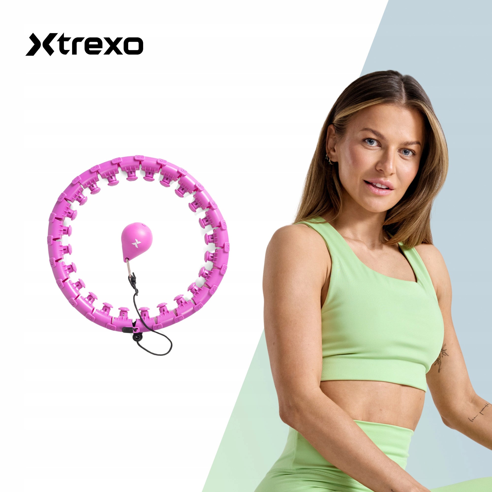 Hula hop with load XTREXO 100cm ADJUSTABLE WITH SLIMMING STUDS Manufacturer code TXO-B4Z036-VT