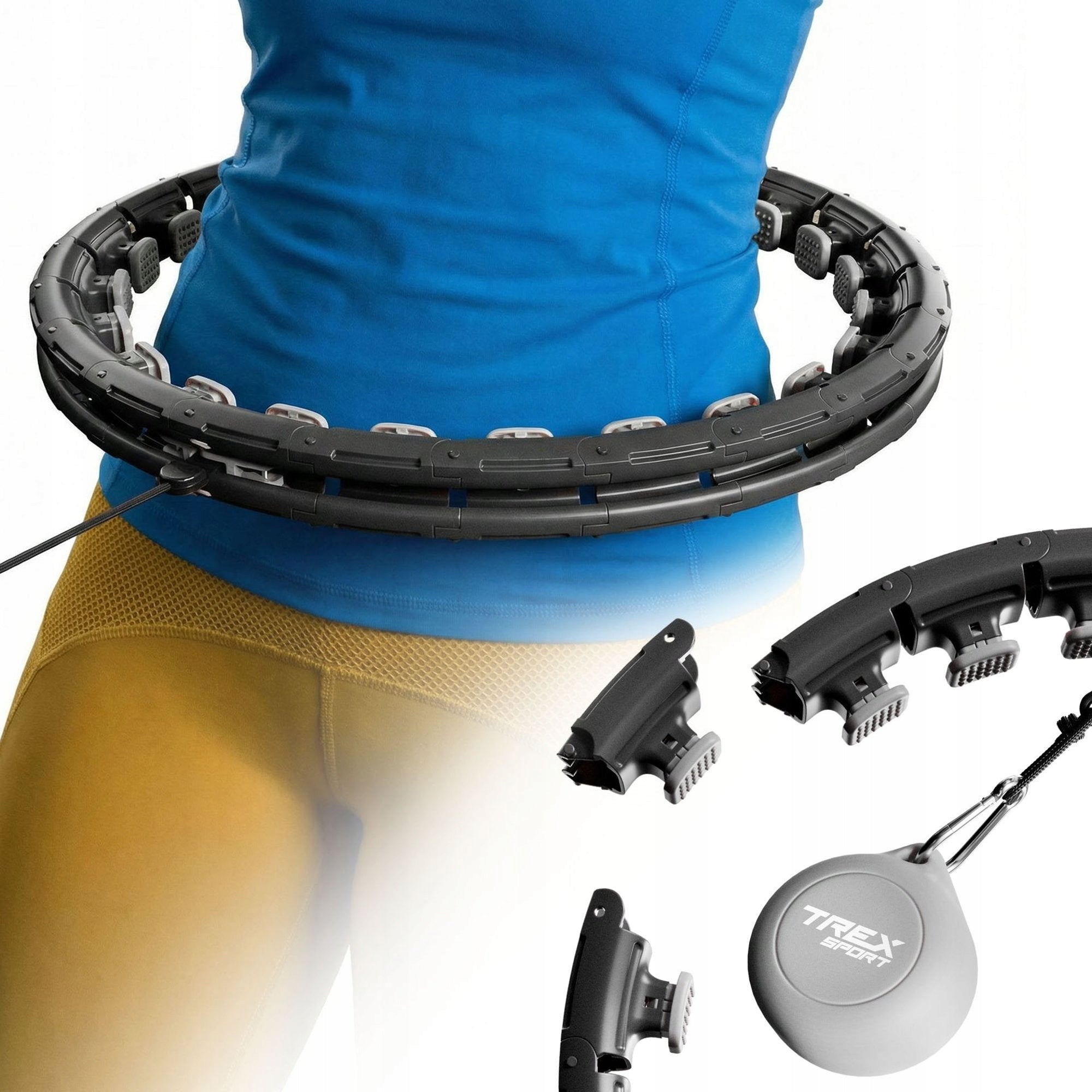 Hula hop with weight with projections slimming hula hoop smart Trex Sport