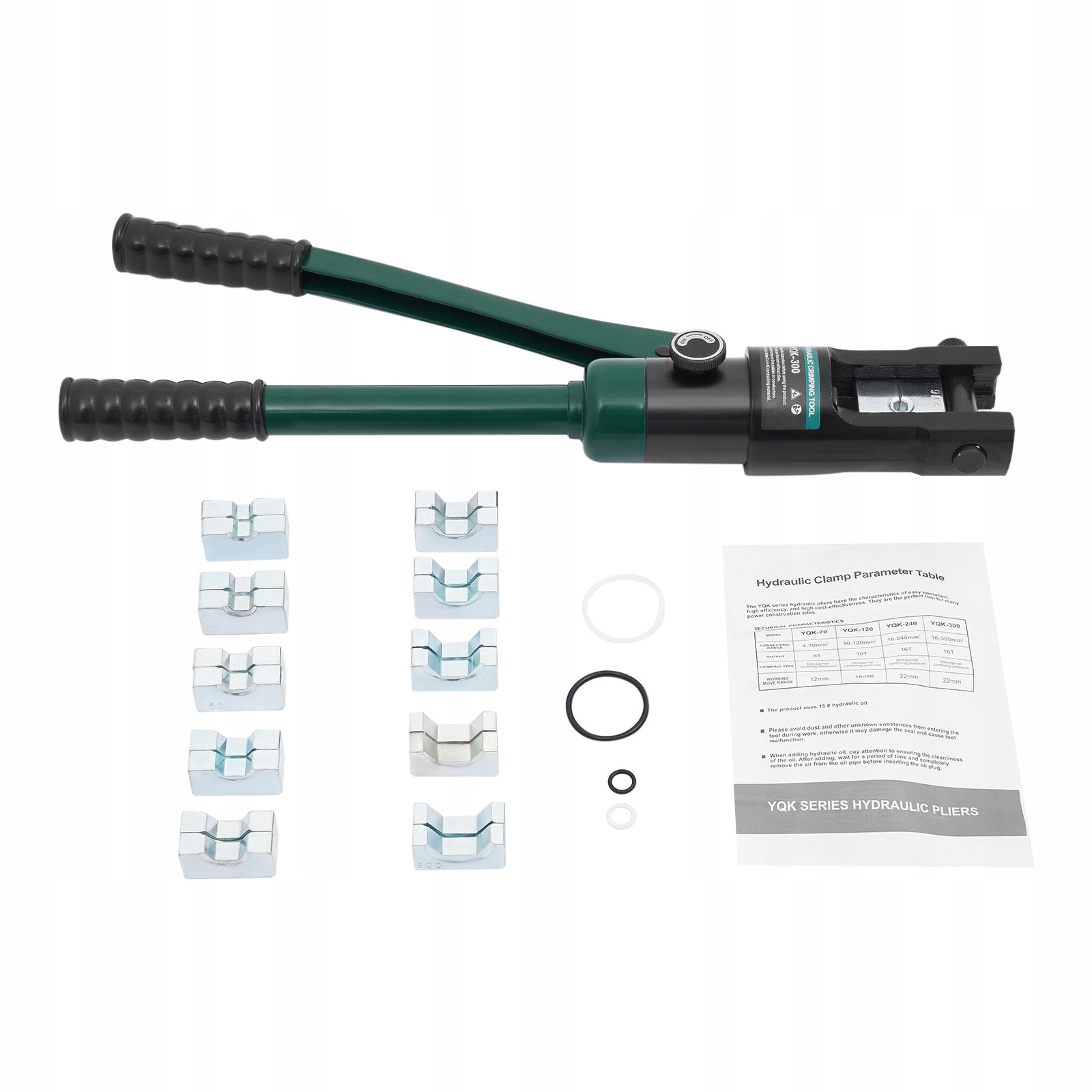Hydraulic Wire Crimping Tool 12 Tons with 11 Dies, Easy to Operate Manufacturer code OWQ021tghgf