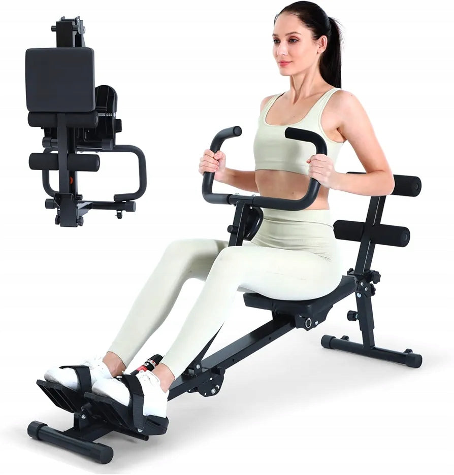 Hydraulic rowing machine Sportneer folding with 12 resistance levels