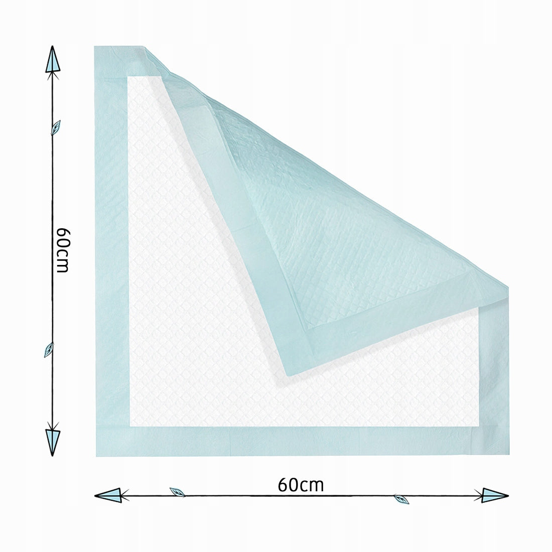Hygienic Foundations for Dogs 60x60 50 pcs ABSORBENT Dog Mats for  Medical device no