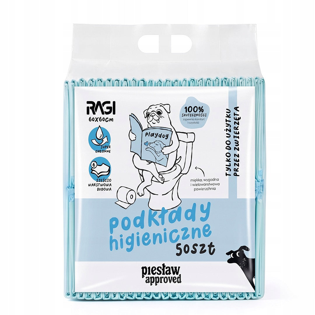 Hygienic Foundations for Dogs 60x60 50 pcs ABSORBENT Dog Mats for  Packaging status original