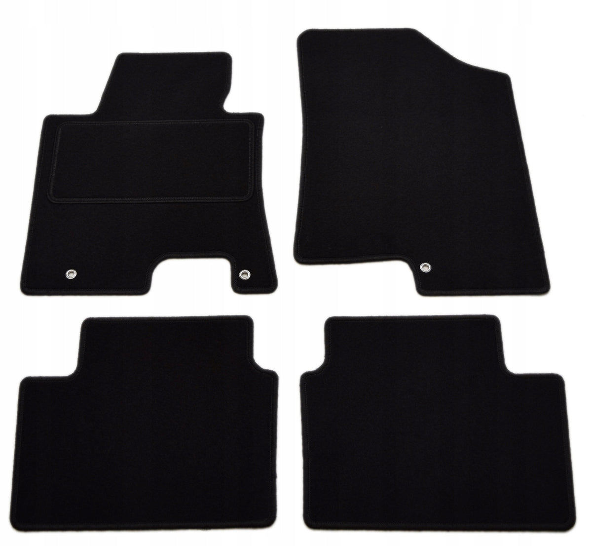 Hyundai i30/i30CW 2012-2017r. Black Velour Rugs - Economy.
