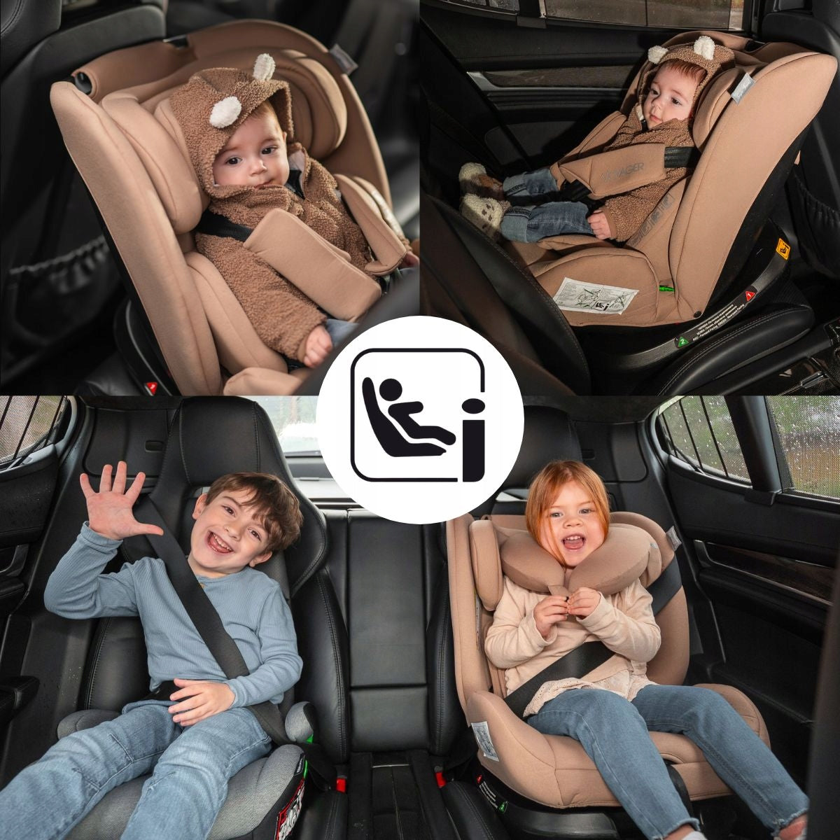 I-SIZE car seat for belt 40-150cm 36kg front rear travel cushion Model other