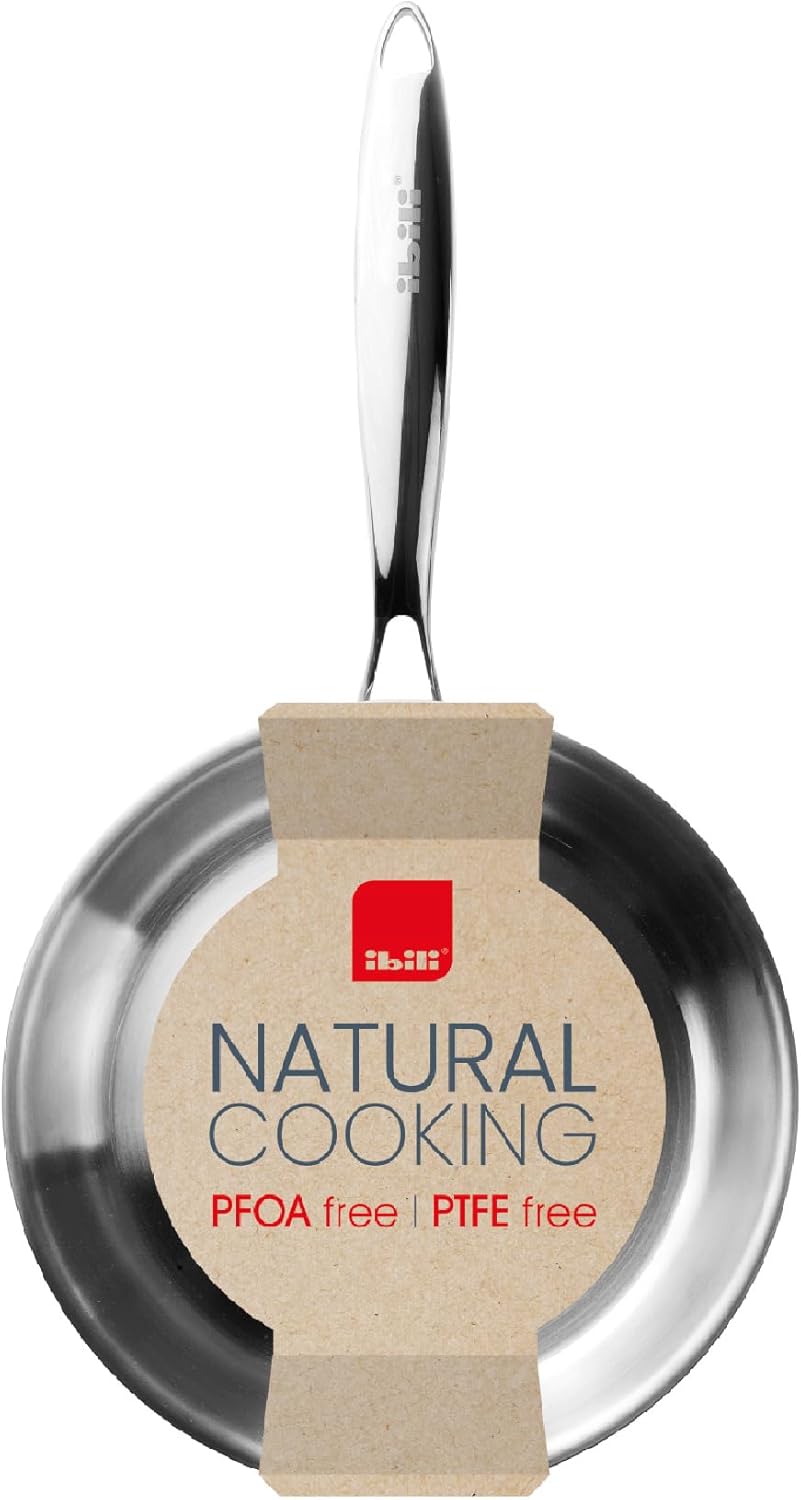 IBILI Three-layer frying pan, natural, 28 cm, stainless steel, suitable Brand no brand