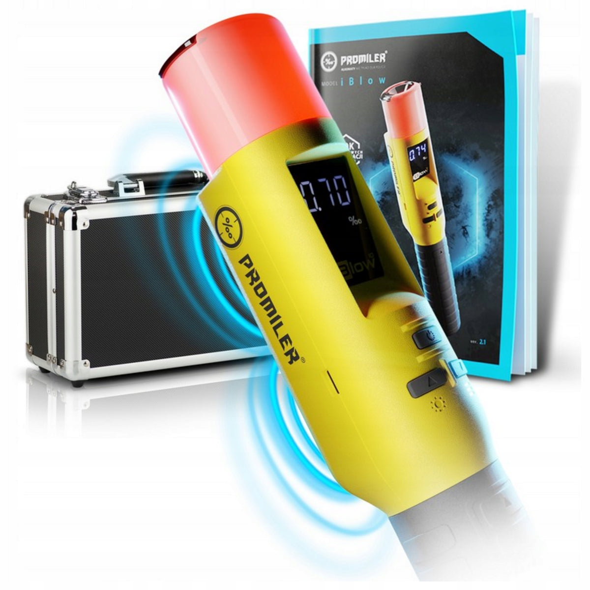 IBLOW PREMIUM BREATHALYZER LIMITED VERSION IN AN ELEGANT SUITCASE ONE YEAR OF SERVICE Manufacturer code iBlow10 PREMIUM