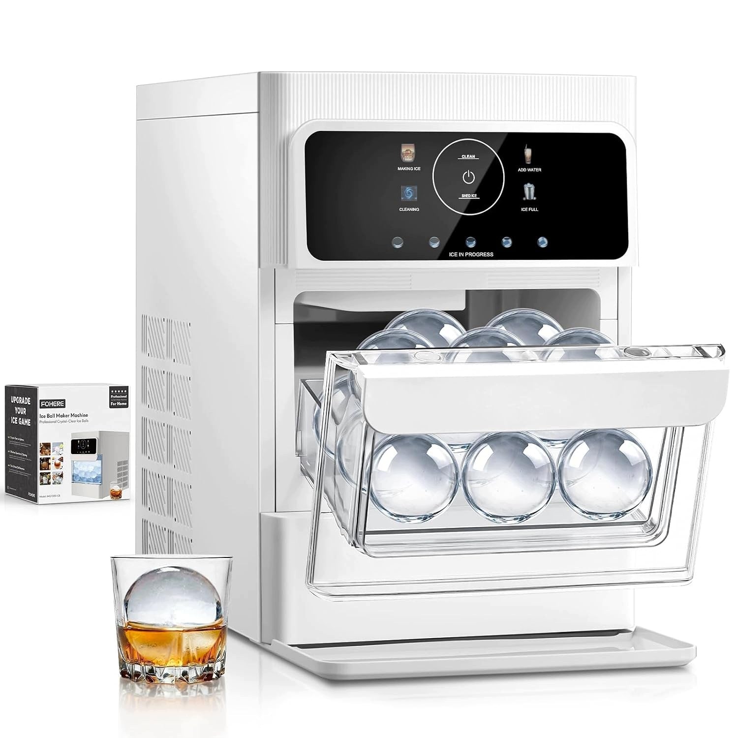 ICE BALL MACHINE 63 MM ICE MAKER AUTOMATIC LCD