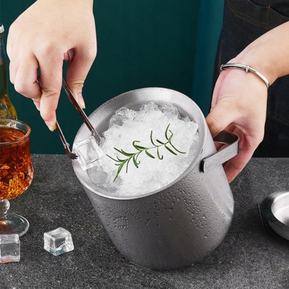 ICE BUCKET ICE CONTAINER CUBES WITH LID 1,3L LARGE + XL PLIERS Packaging status original