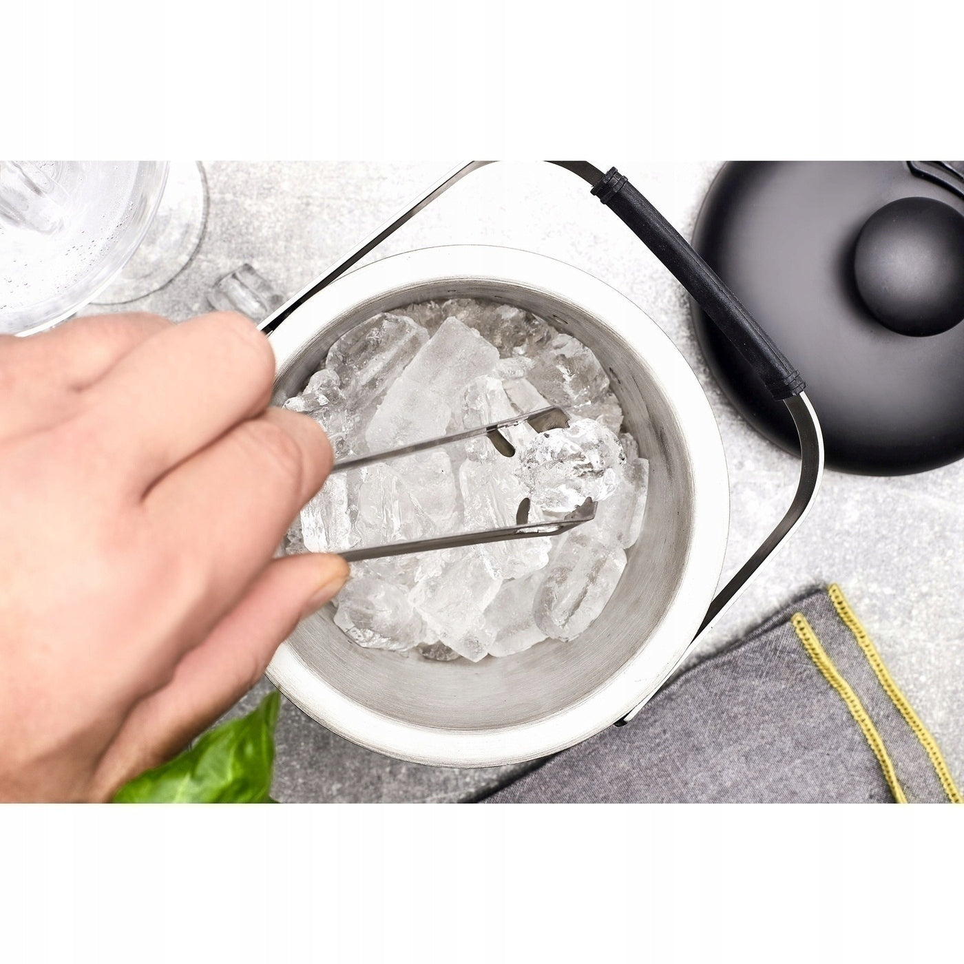 ICE BUCKET with PLIERS Container BLACK KonigHOFFER Lugo 1,3 l Manufacturer KonigHOFFER