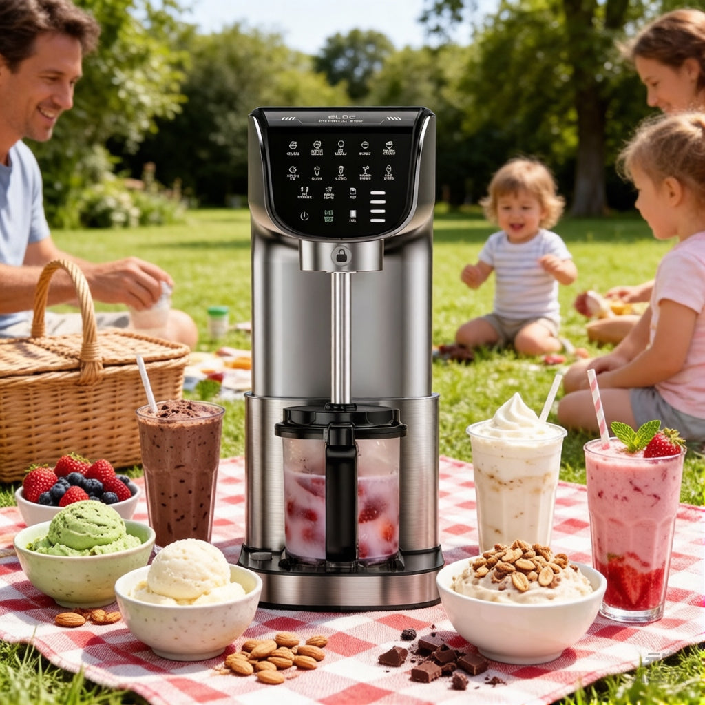 ICE CREAM AND YOGURT MACHINES AUTOMATION 500W 12PROGRAMS 3 CONTAINERS Packaging status original