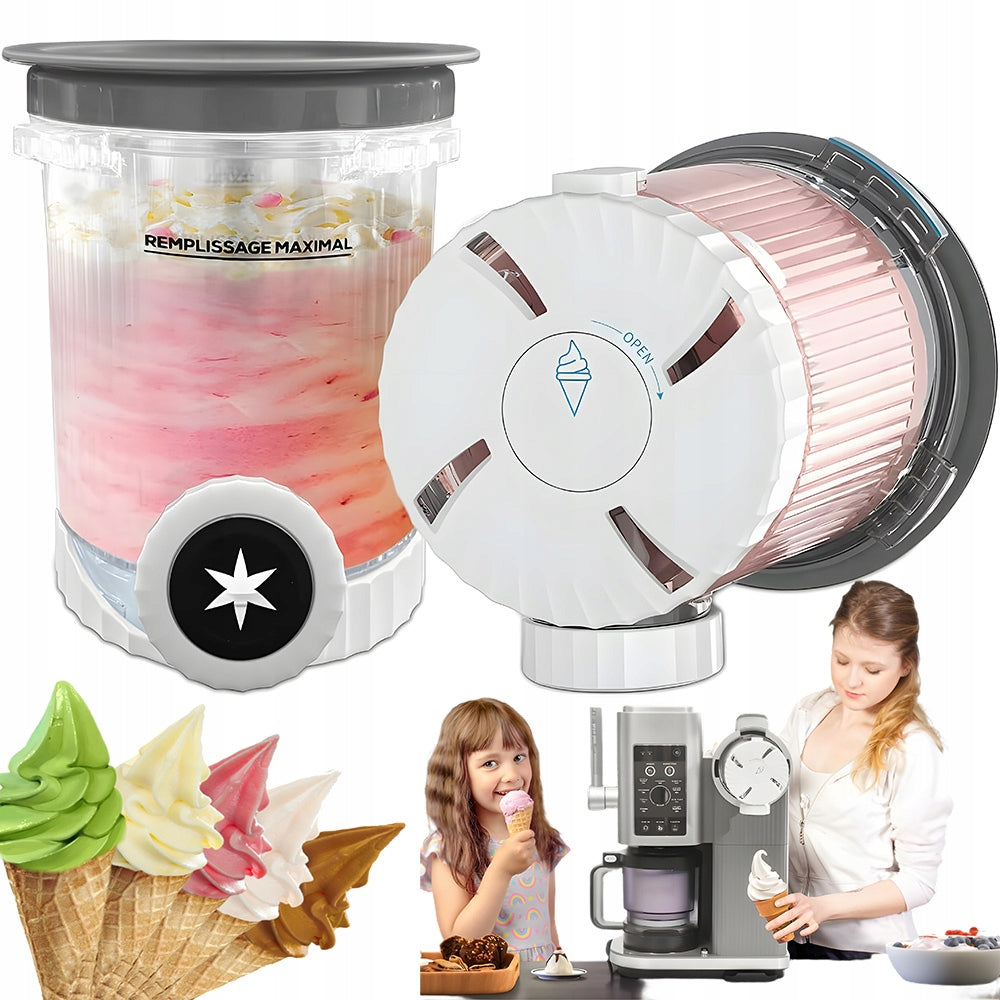 ICE CREAM CONTAINERS FOR NINJA SWIRL NC700 NC701 FOR FREEZING AND DISHWASHER SAFE