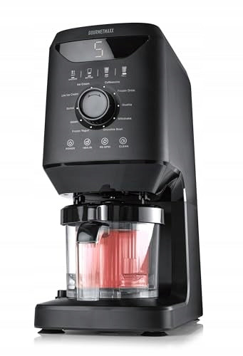 ICE CREAM MACHINE GOURMETMAXX SMOOTHUP 800W 10 PROGRAMS FOR FAMILY Dominant color clear