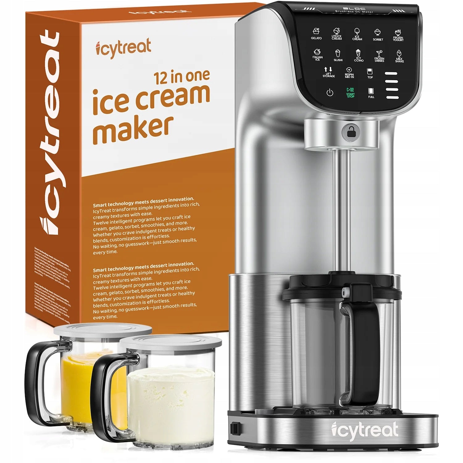 ICE CREAM MACHINE ICITREAT 500W SORBET DESSERT MACHINE 12IN1 3 CONTAINER Manufacturer code 5908049813047