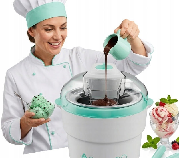 ICE CREAM MACHINE SILVERCREST 12W 1.65L TURQUOISE AUTOMATIC DESSERTS