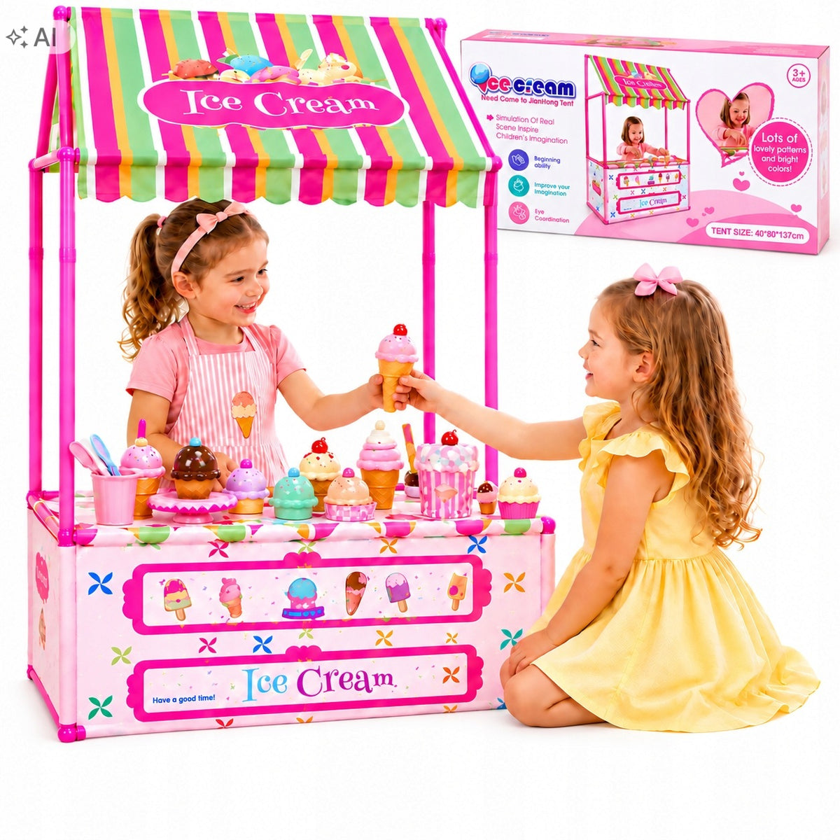 ICE CREAM PARLOR FOR CHILDREN SHOP ICE CREAM GIFT FOR 3 4 5 6 YEAR OLD CREATIVE SET