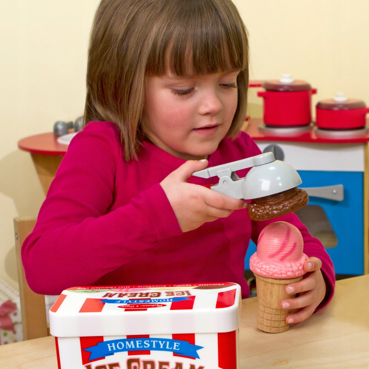 ICE CREAM PARLOR WOODEN ICE CREAM FOR MAGNET SET SHOP FOR MAGNET MELISSA & DOUG Packaging status original