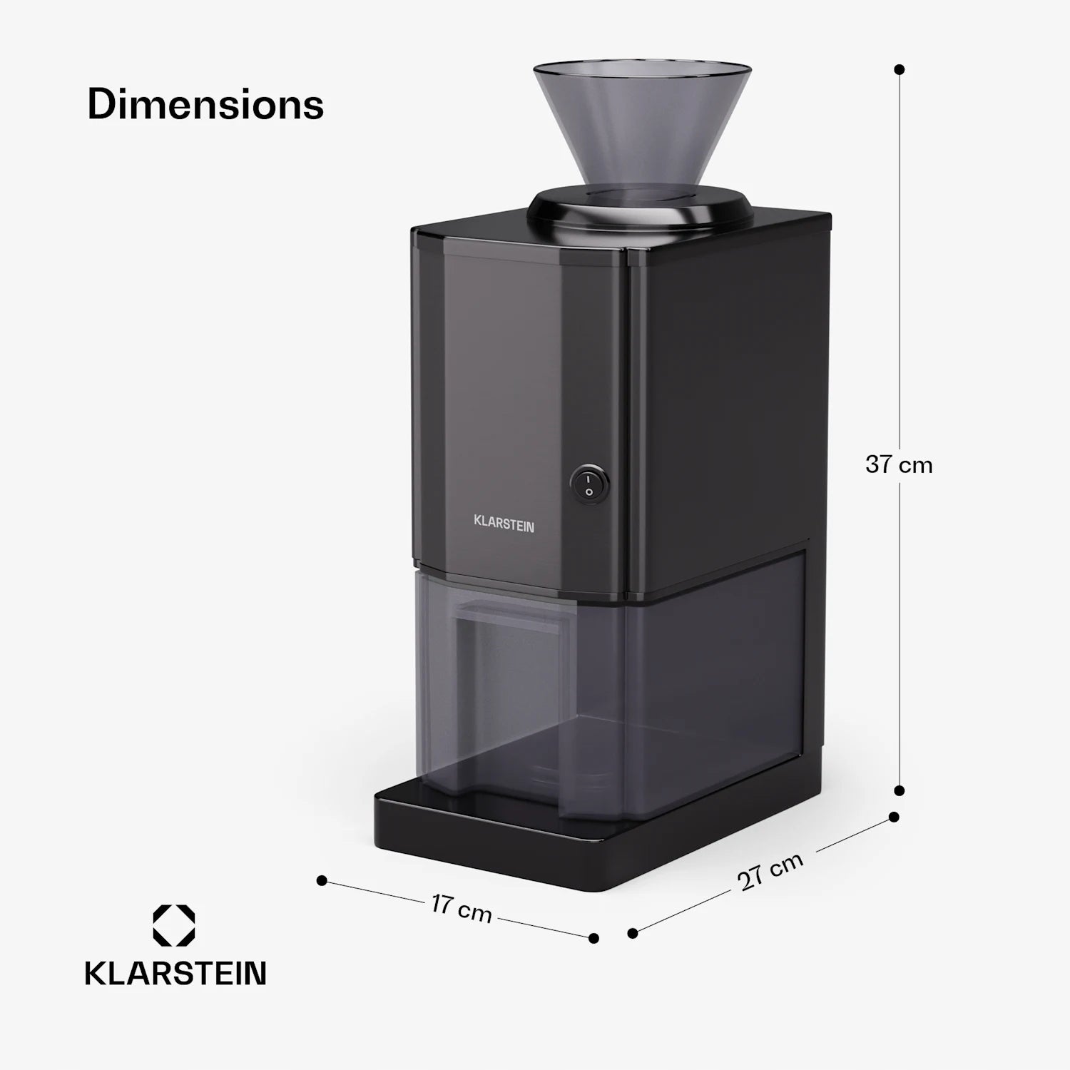 ICE CRUSHER KLARSTEIN FOR CRUSHING CUBES 15KG/H 3,5L STAINLESS STEEL Dominant color black