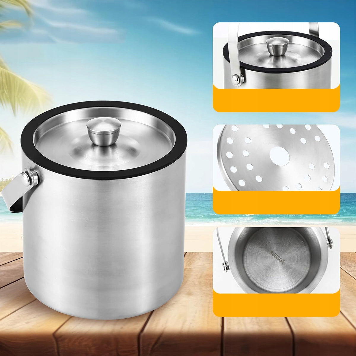 ICE CUBE BUCKET THERMAL CONTAINER FOR ICE 2L COOLER Manufacturer code 6910334164733