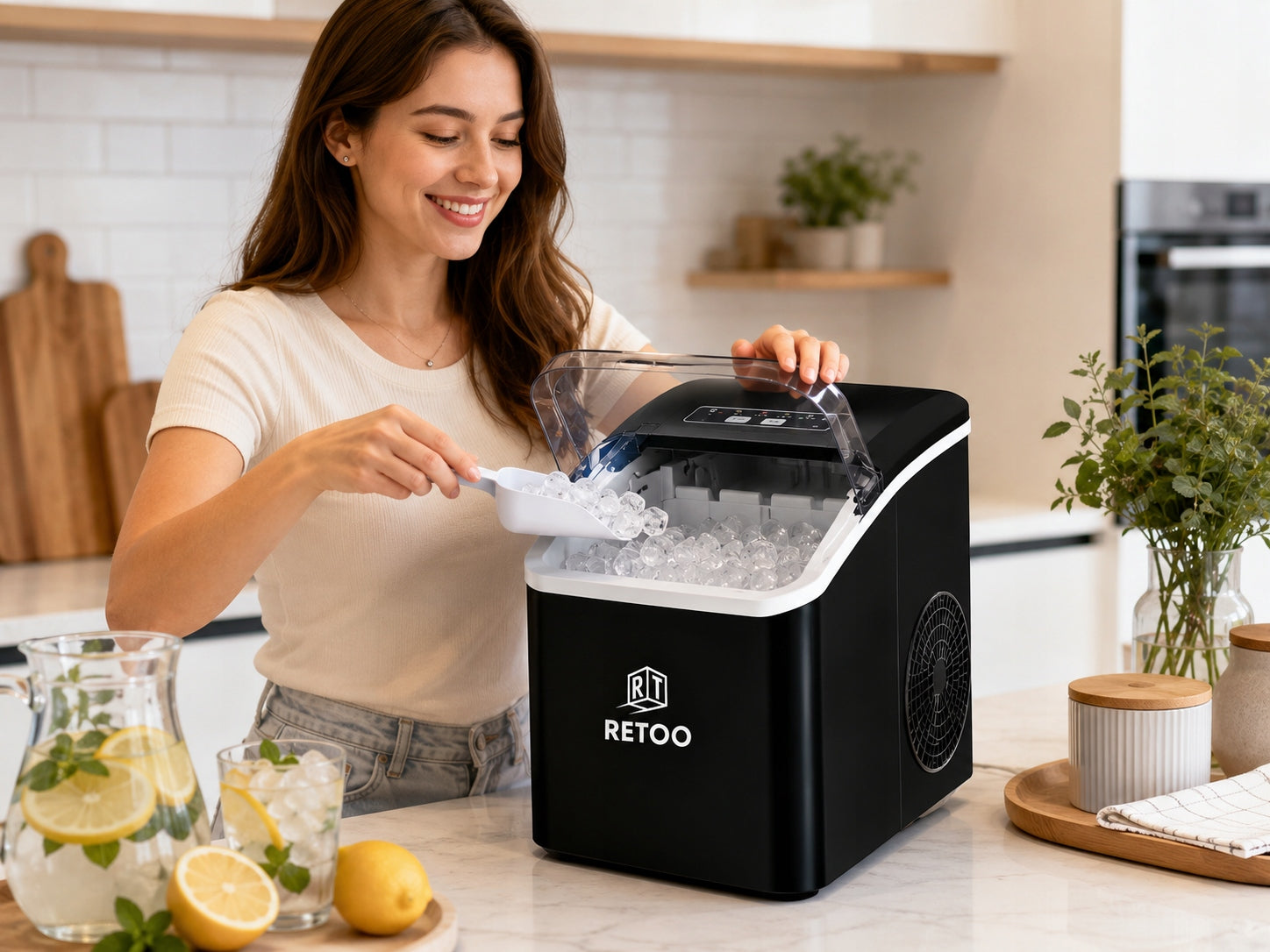 ICE CUBE MACHINE 12kg/24h ICE MAKER 1,5L 120W Quiet Home Packaging status original