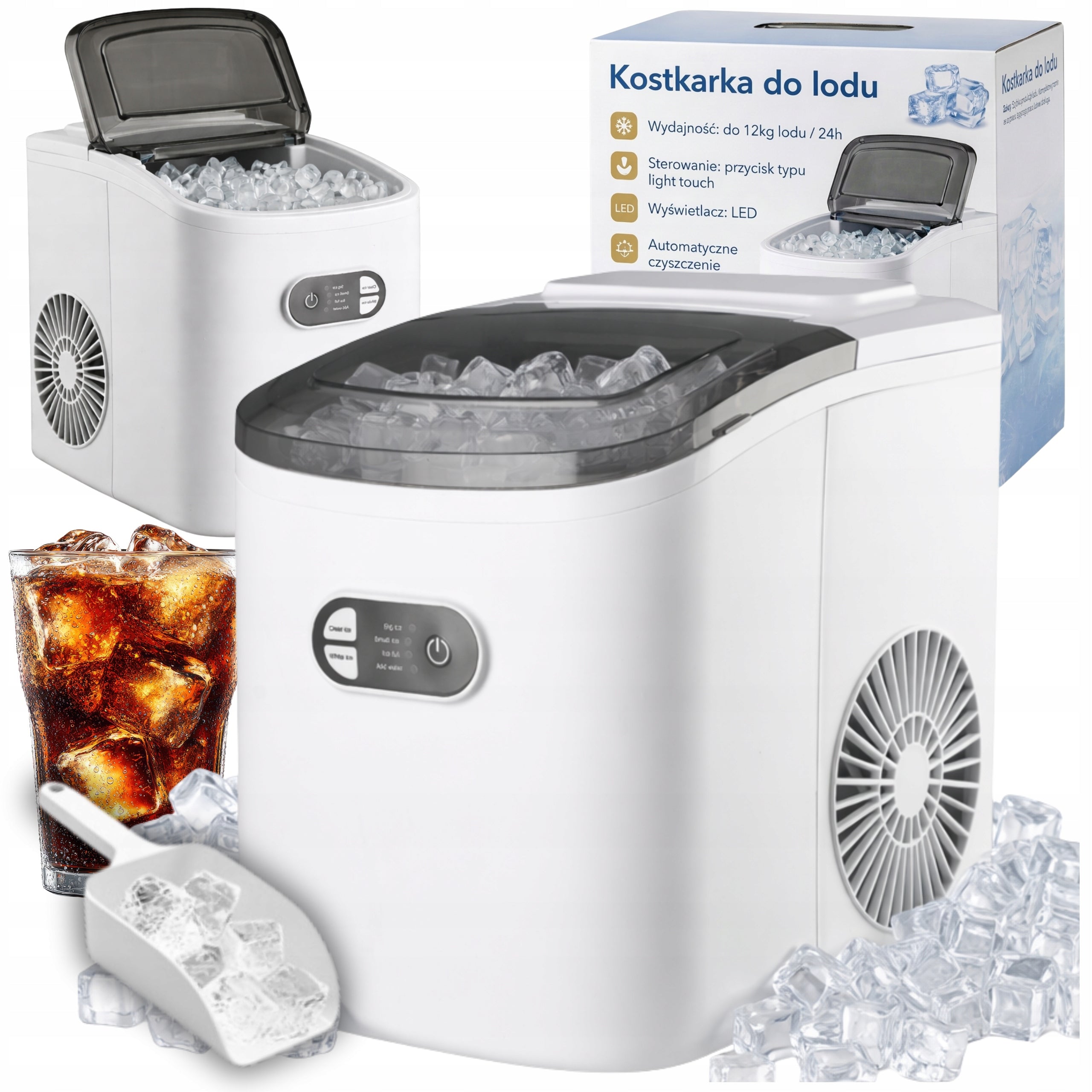 ICE MAKER 12kg/24h EFFICIENT FAST PADDLE ICE MAKER PANEL