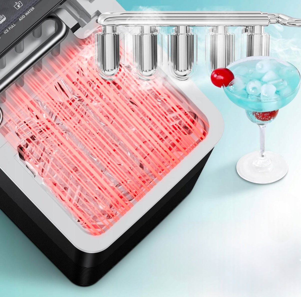 ICE MAKER 14KG HOME PORTABLE150W BLACK SELF CLEANING MACHINE Manufacturer code IMB1008CA-GS