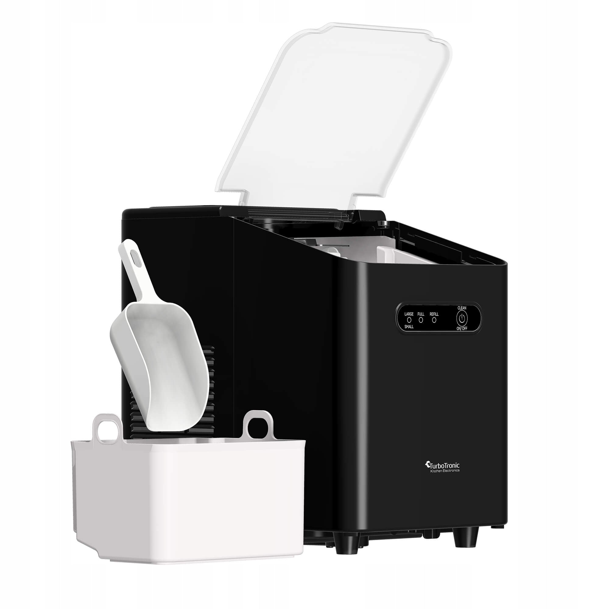 ICE MAKER CUBE MACHINE 10KG/24H 6-7 MIN 2 SIZES ICE FRAPPE Brand TurboTronic