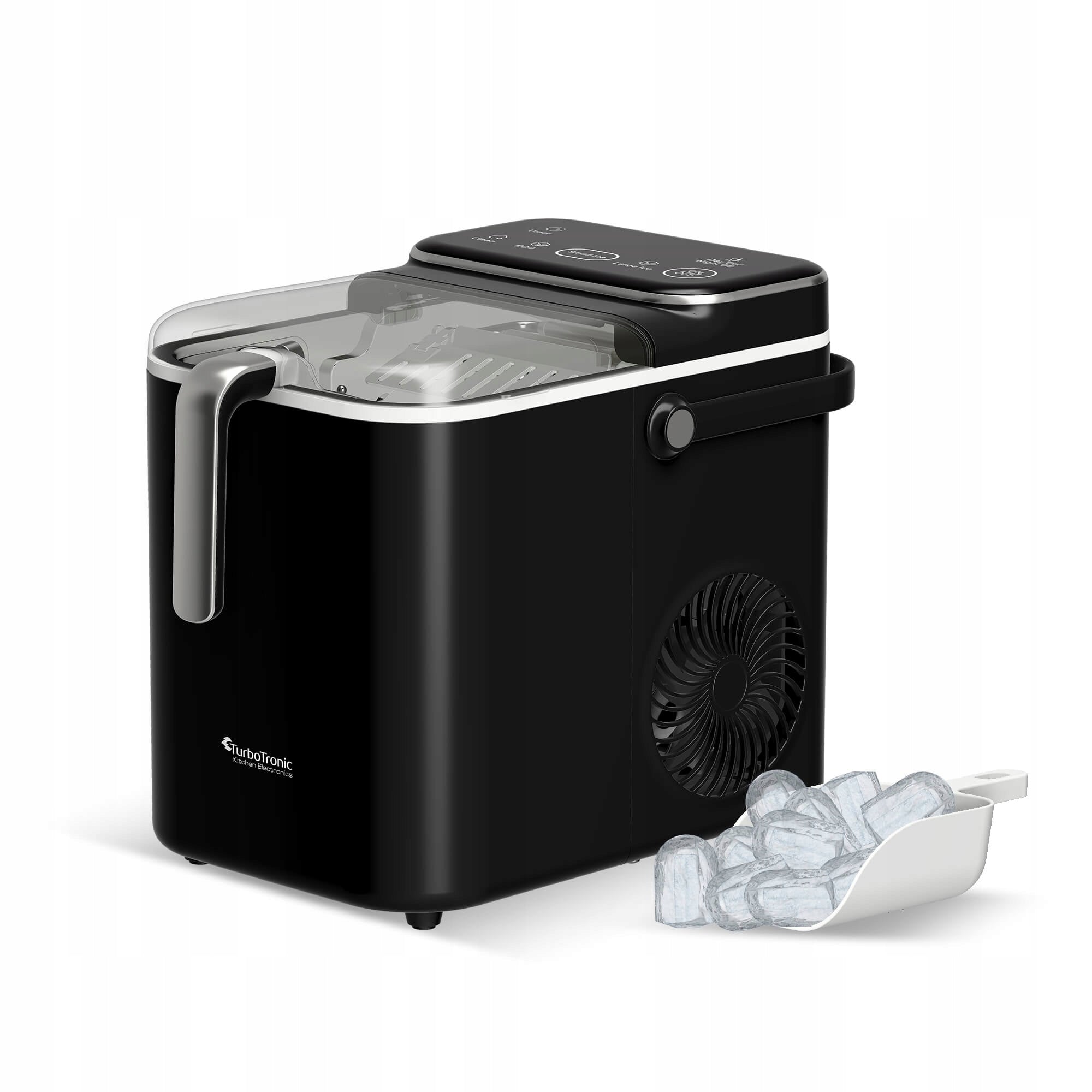 ICE MAKER CUBE MACHINE 12KG/24H 6-7 MIN 2 SIZES ICE FRAPPE Brand TurboTronic