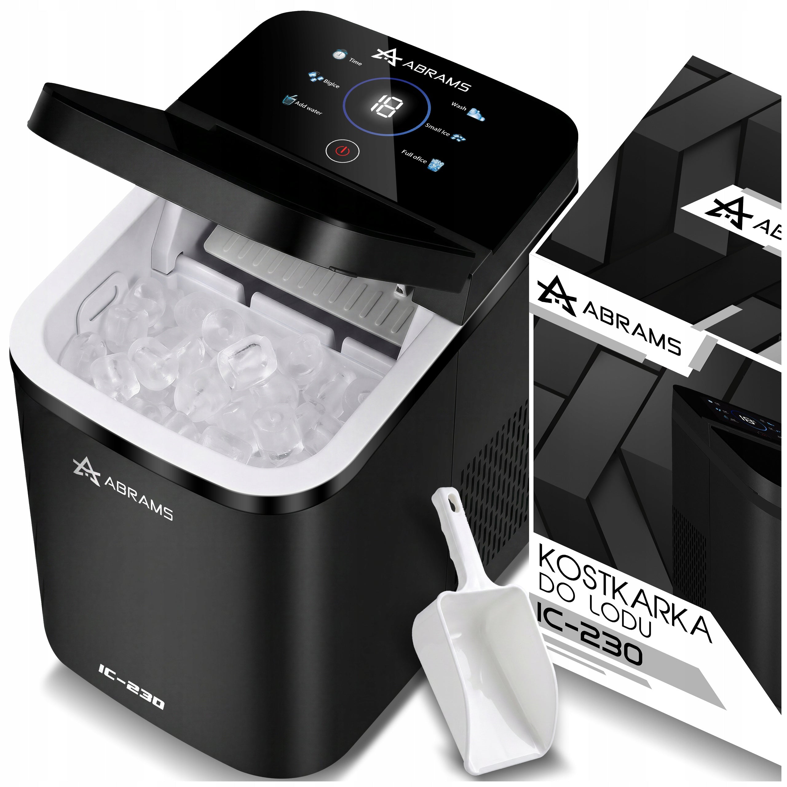 ICE MAKER CUBE MACHINE 12KG/24H QUIET FAST EFFICIENT + SPATULA