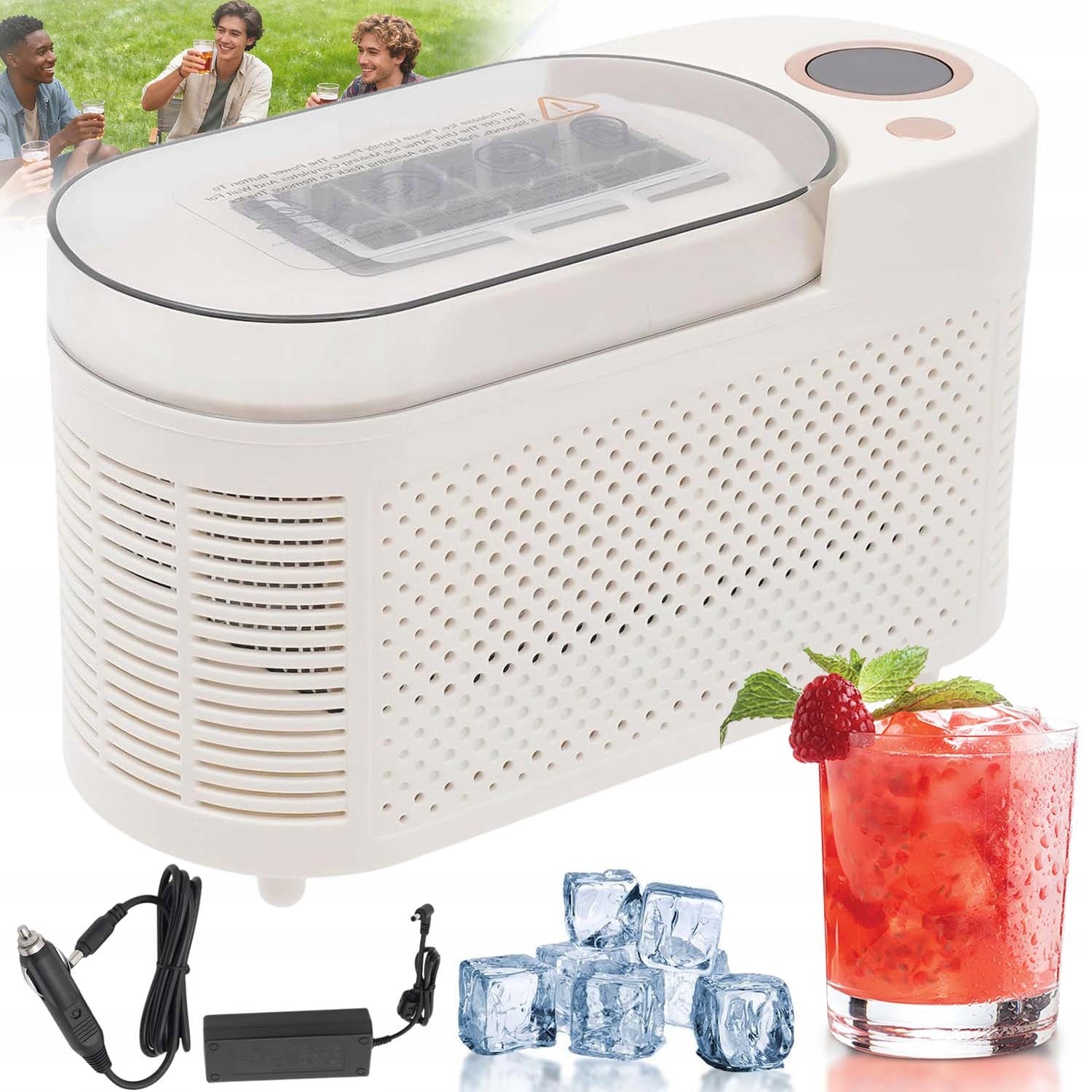 ICE MAKER EFFICIENT FAST QUIET CUBE MACHINE PORTABLE + CLAMP
