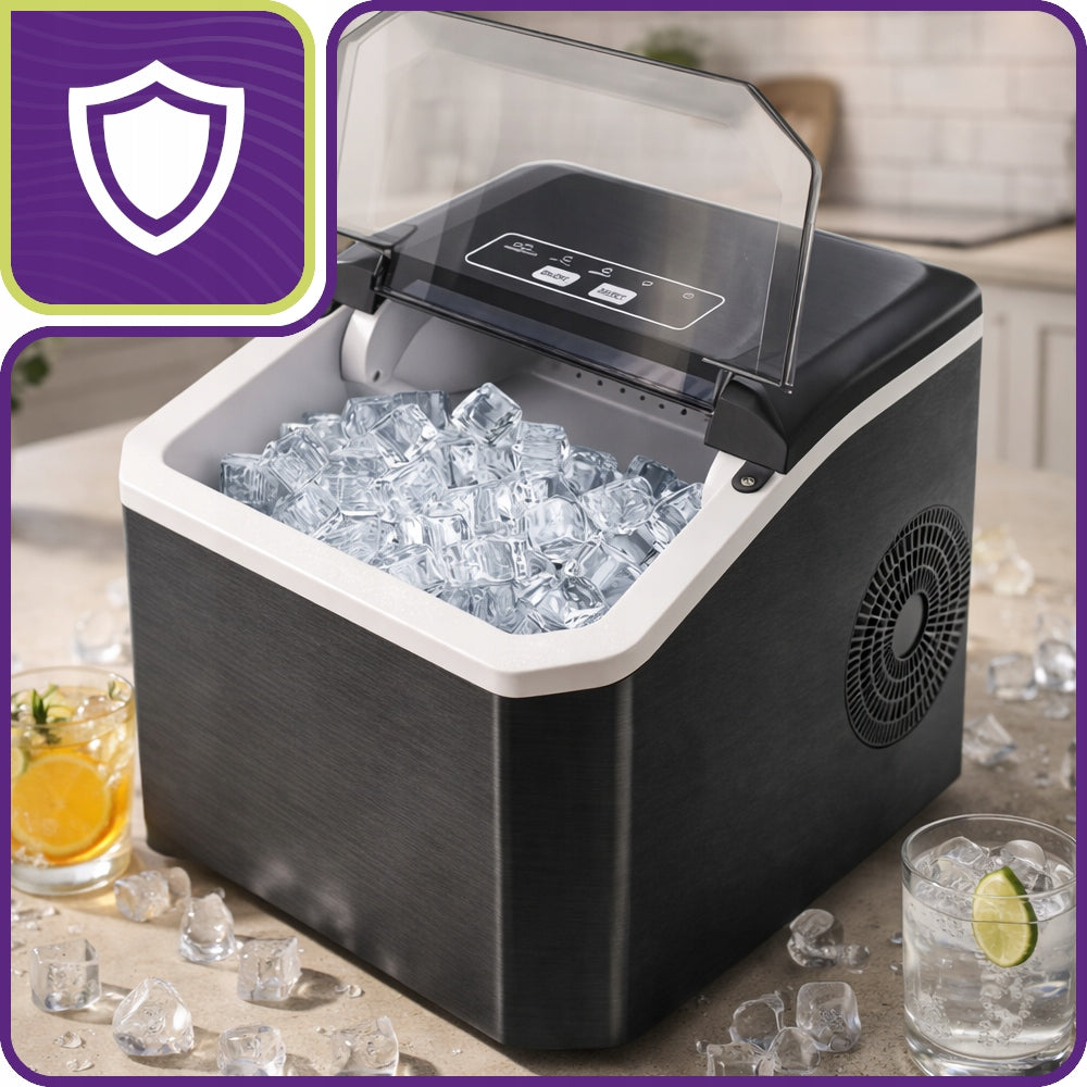 ICE MAKER EFFICIENT POWERFUL CUBE MACHINE 12KG/24H + SPATULA Packaging status original