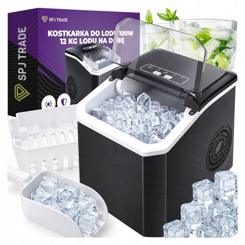 ICE MAKER EFFICIENT POWERFUL CUBE MACHINE 12KG/24H + SPATULA