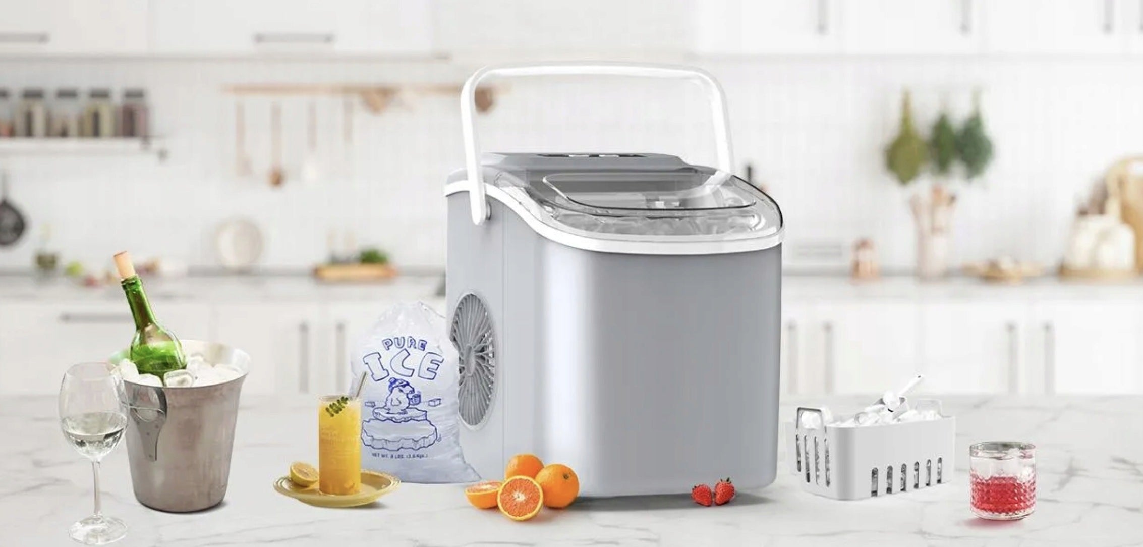 ICE MAKER FOOING HZB-12/H SILVER – 9 CUBES IN 6 TO 8 MINUTES Brand Fooing