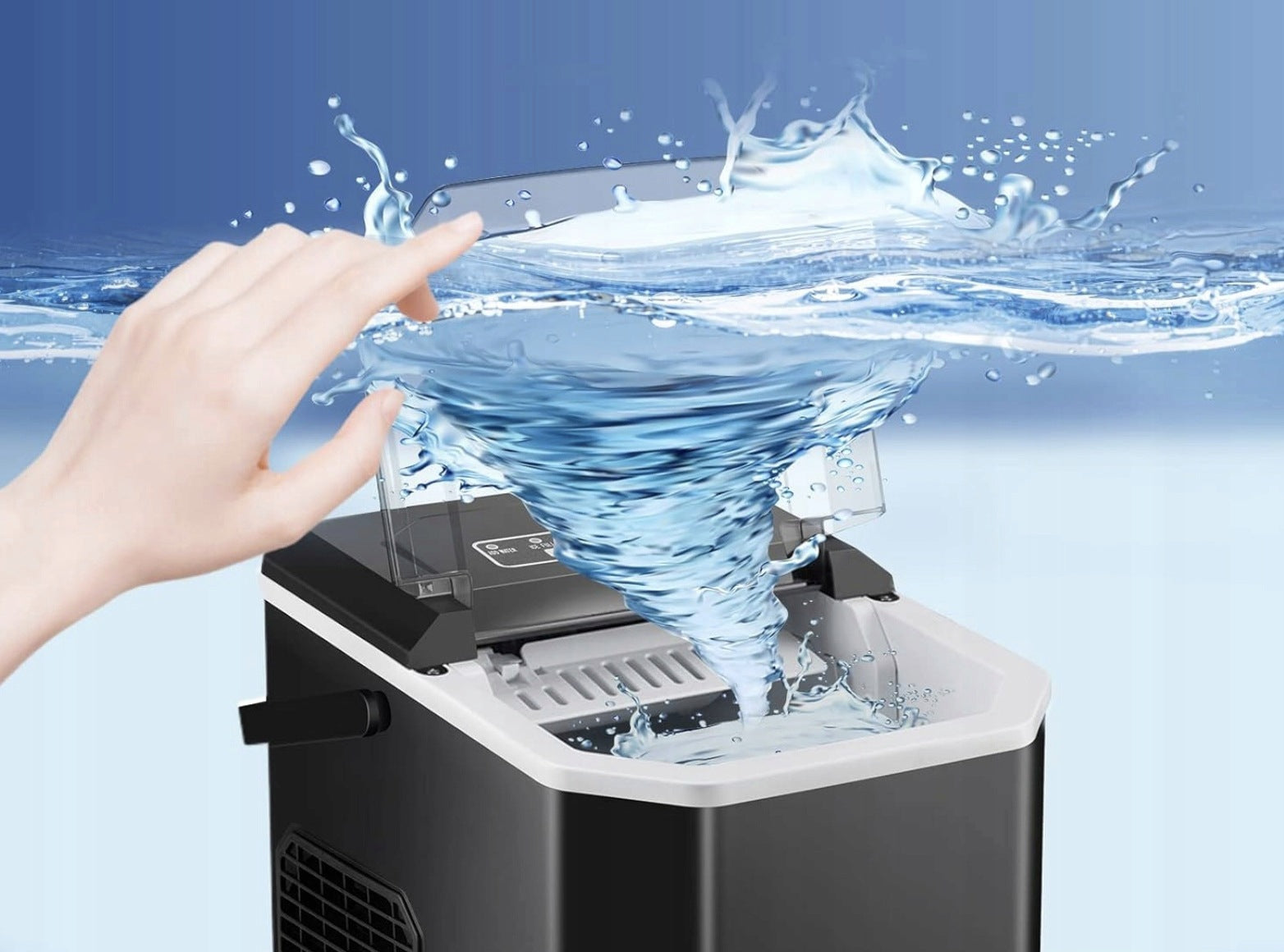 ICE MAKER FOOING HZB-12/H SILVER – 9 CUBES IN 6 TO 8 MINUTES Manufacturer code B0CNK5HFDR