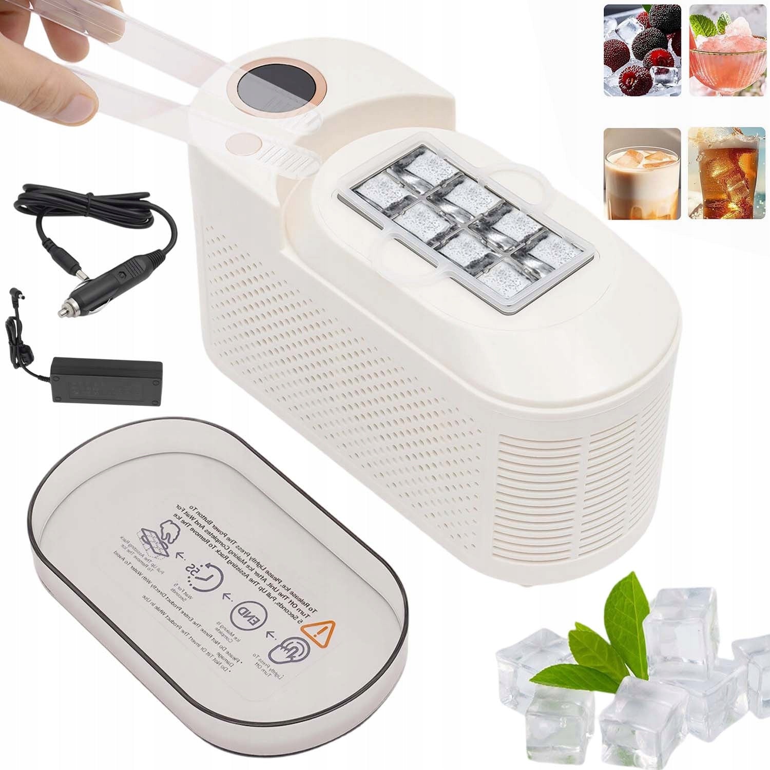 ICE MAKER HOMEMADE CUBE MACHINE 120W EXPRESS PORTABLE ICE
